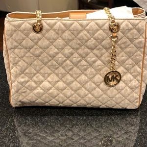 NWT Michael Kors Quilted Monogrammed Bag